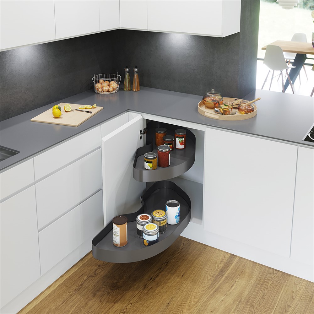 Beslag Design Hörnskåpsutdrag Cornerstone Maxx Planero 1200 hö lavagrå