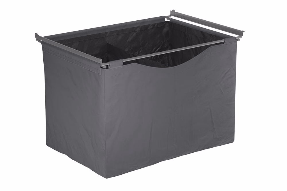 Textilkorg hög 800 mörkgrå ram 726x500mm