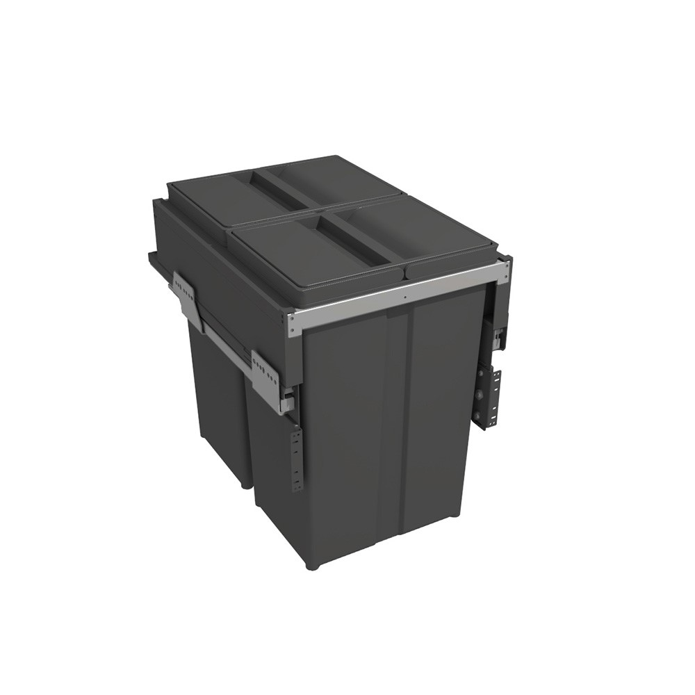 Beslag Design Källsortering Wide 400 58l mörkgrå