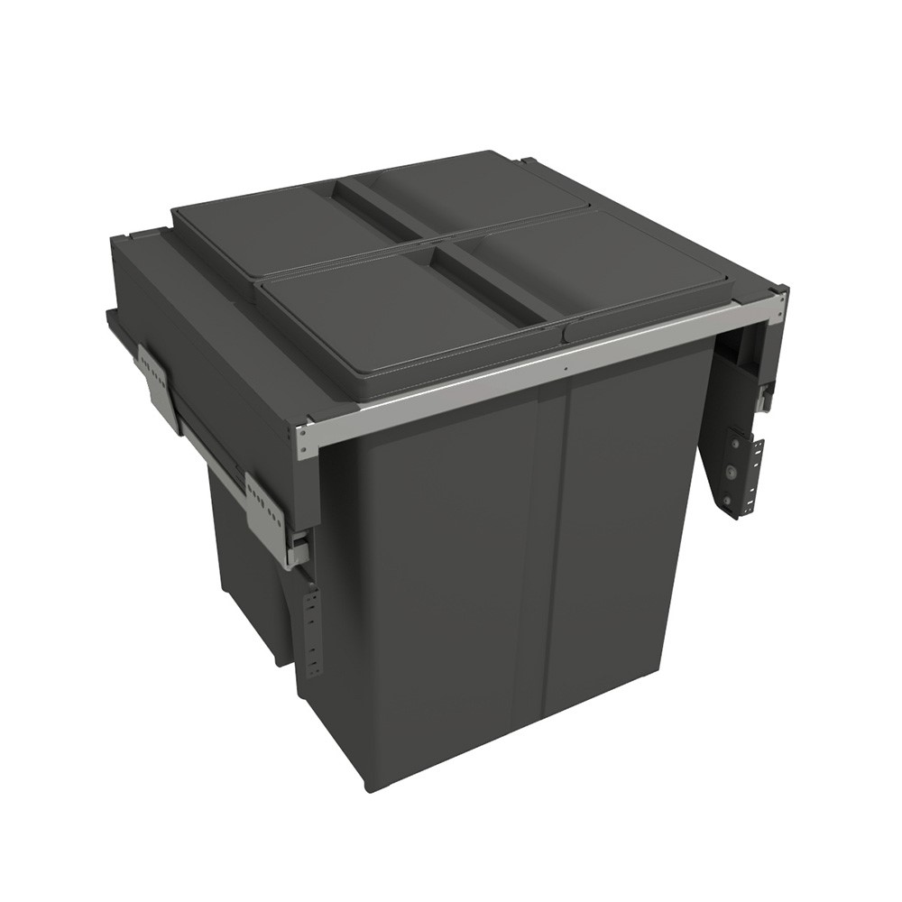Beslag Design Källsortering Wide 600 80l mörkgrå