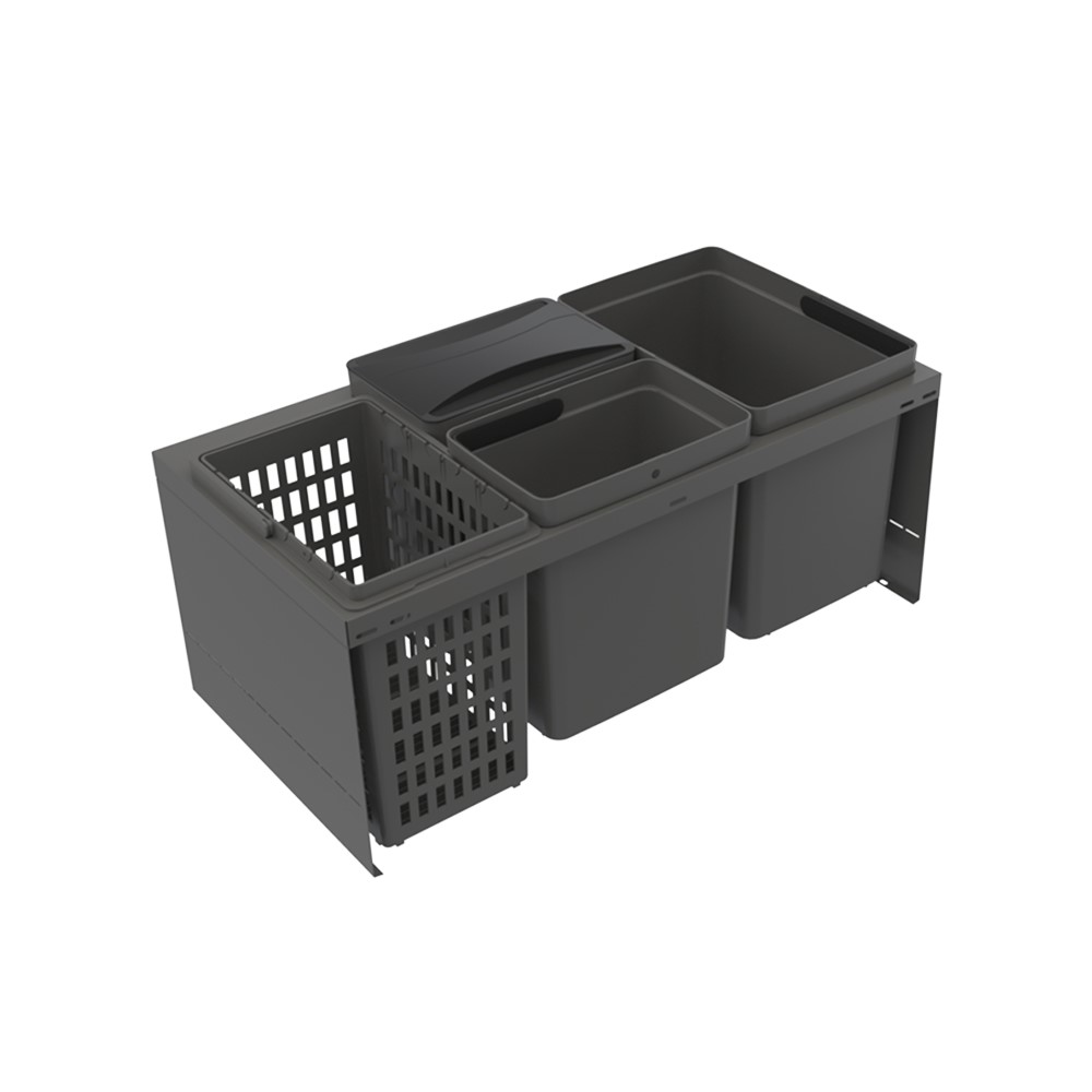 Beslag Design Källsortering Cube Compact 800 Eco mörkgrå