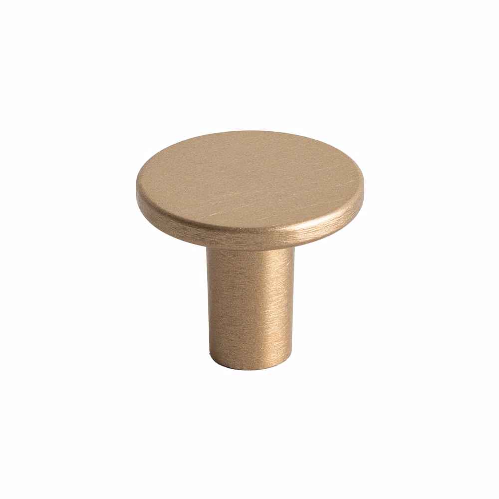 Knopp Lund borstad ljus guld Ø25mm