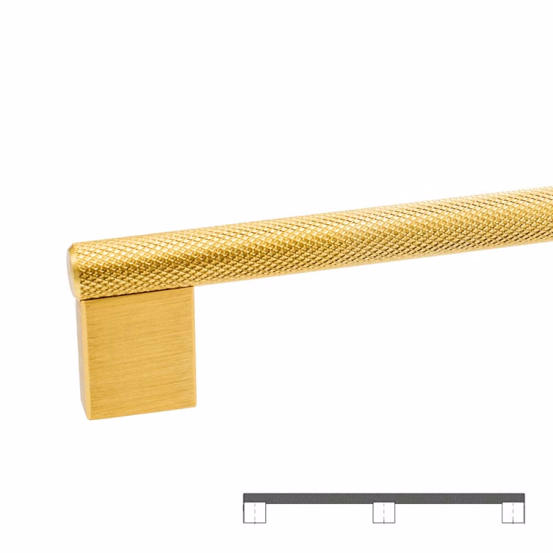 Handtag Graf mini-1178 mässing 2x589mm