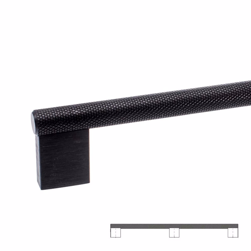 Handtag Graf mini-1178 matt svart 2x589mm
