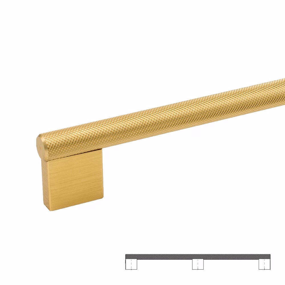 Handtag Graf Big-1168 matt mässing 2x584mm