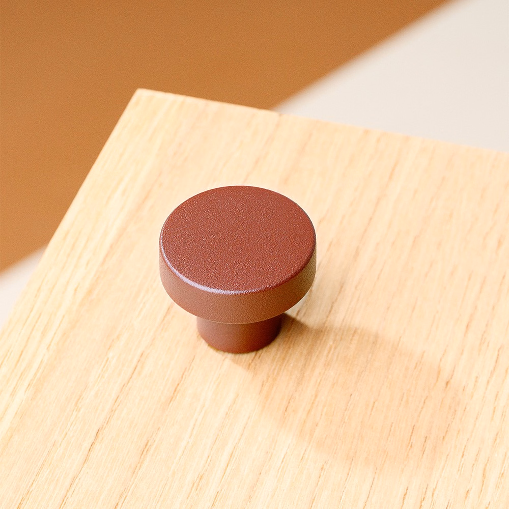 Knopp Circular Toniton Reddish Brown Ø33mm