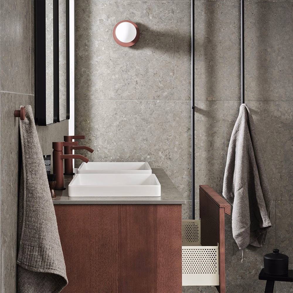 Knopp Circular Toniton Reddish Brown Ø33mm