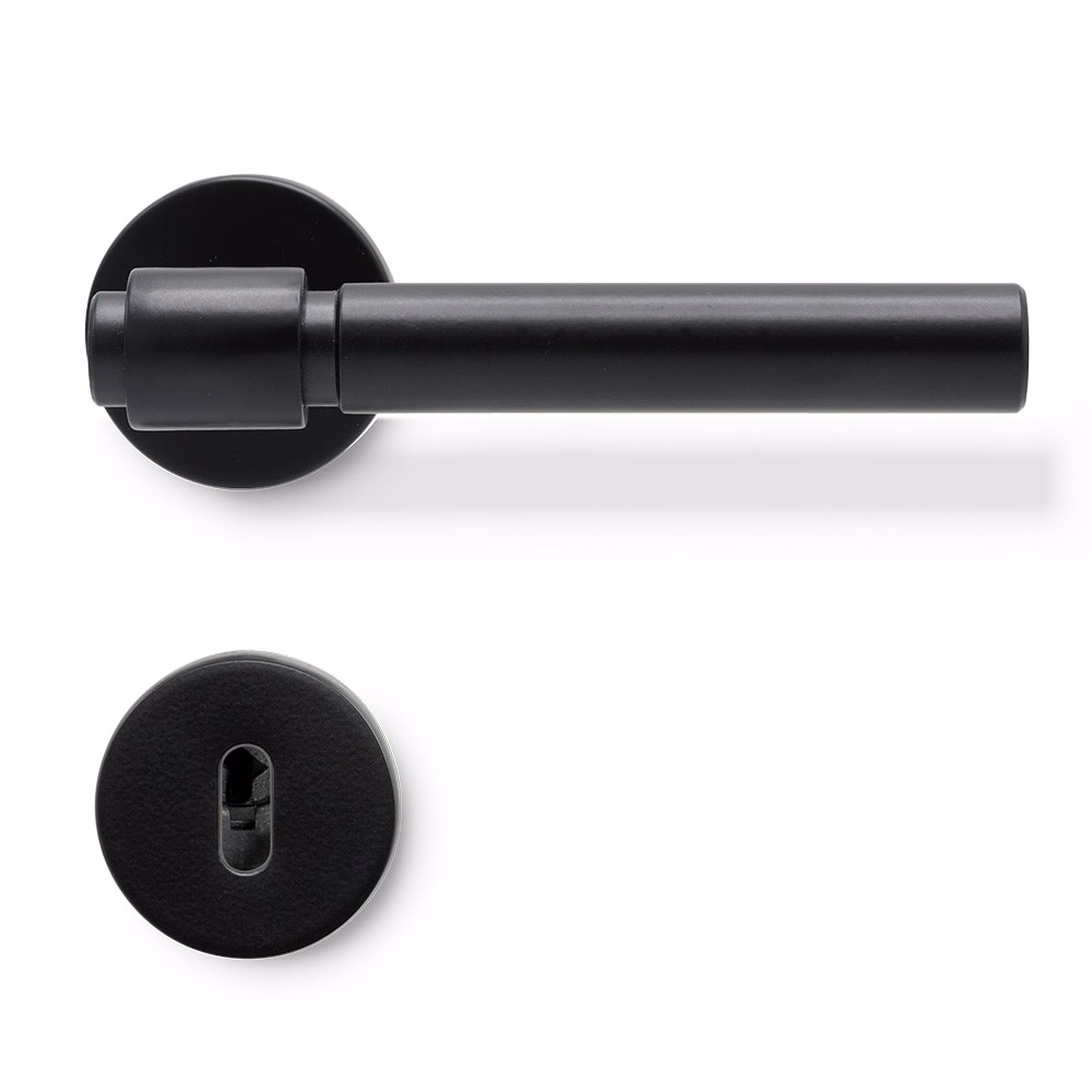 Dörrhandtag Helix 200 Plain svart EUR-standard