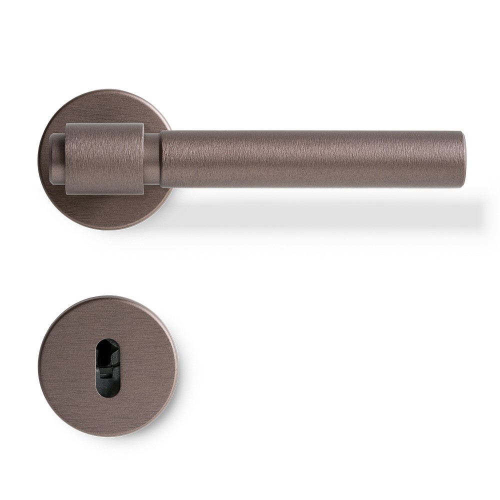 Beslag Design Dörrhandtag Helix 200 Plain mörk brons inkl.ns
