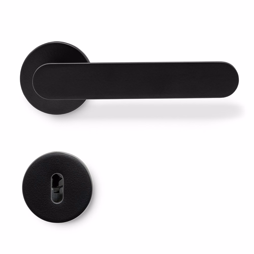 Dörrhandtag Vibe Plain mattsvart EUR-standard komplett