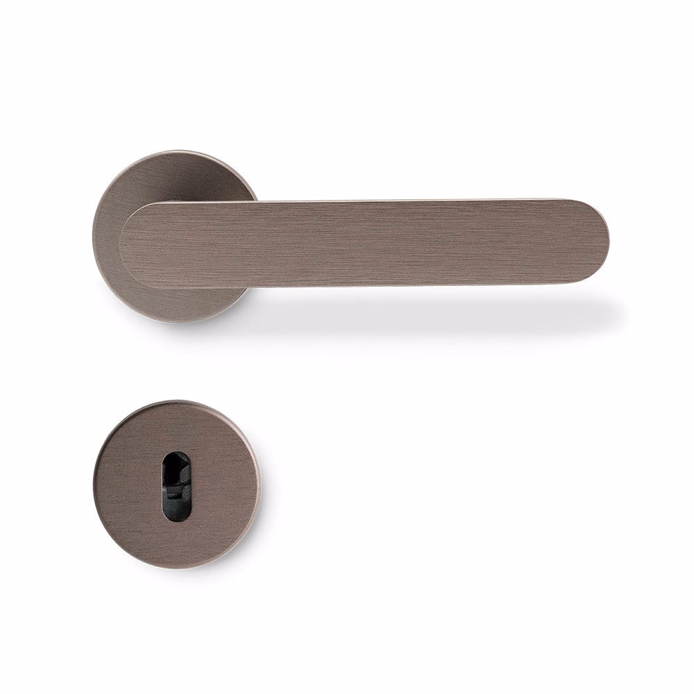 Dörrhandtag Vibe Plain mörk brons EUR-standard komplett