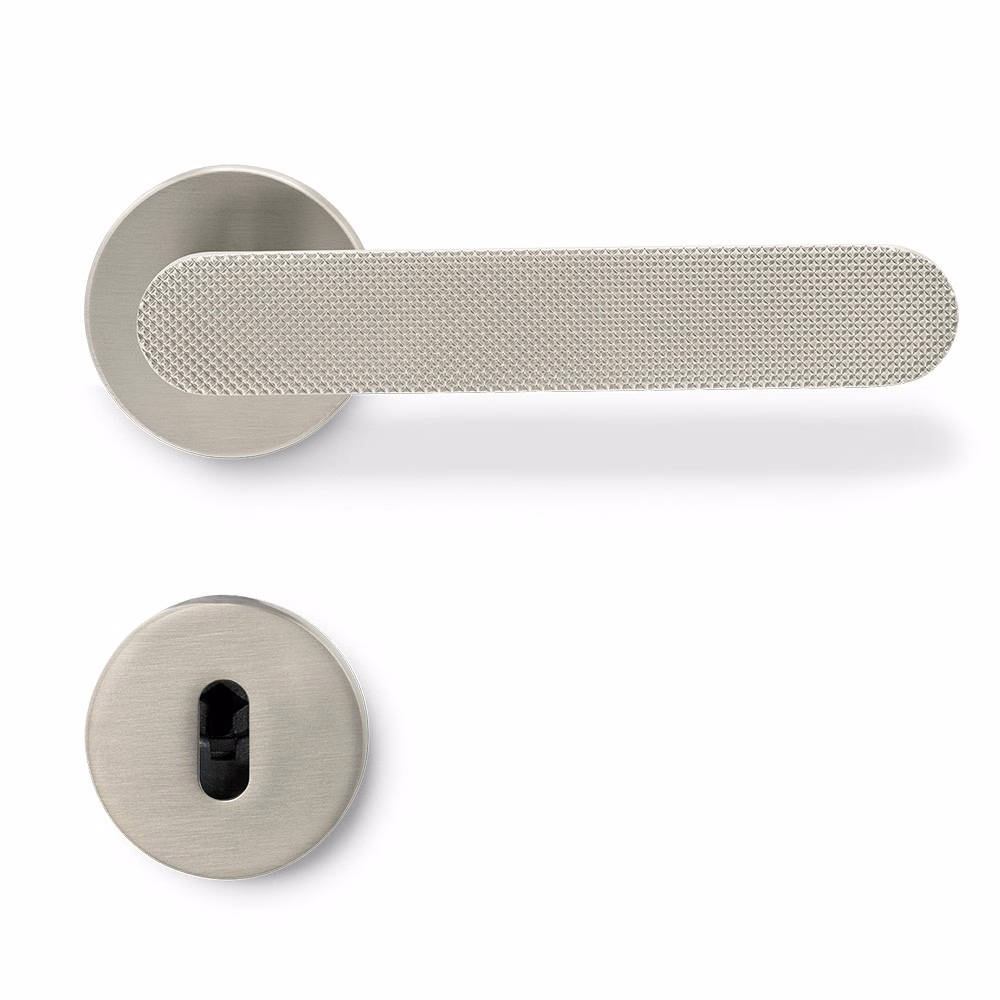 Dörrhandtag Vibe Grip rostfri look EUR-standard komplett