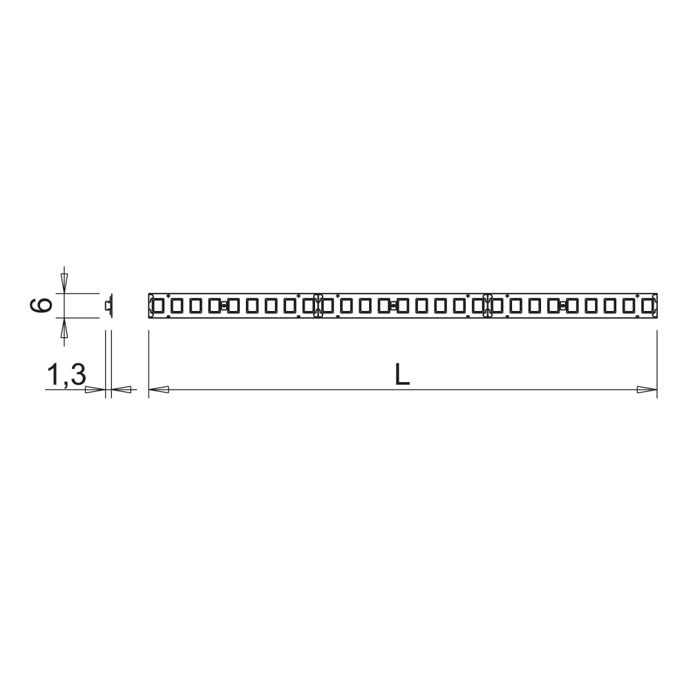 Led-strip Flexyled SHEP6B EVO 24dc 11,2W 3000K m.tejp 2m
