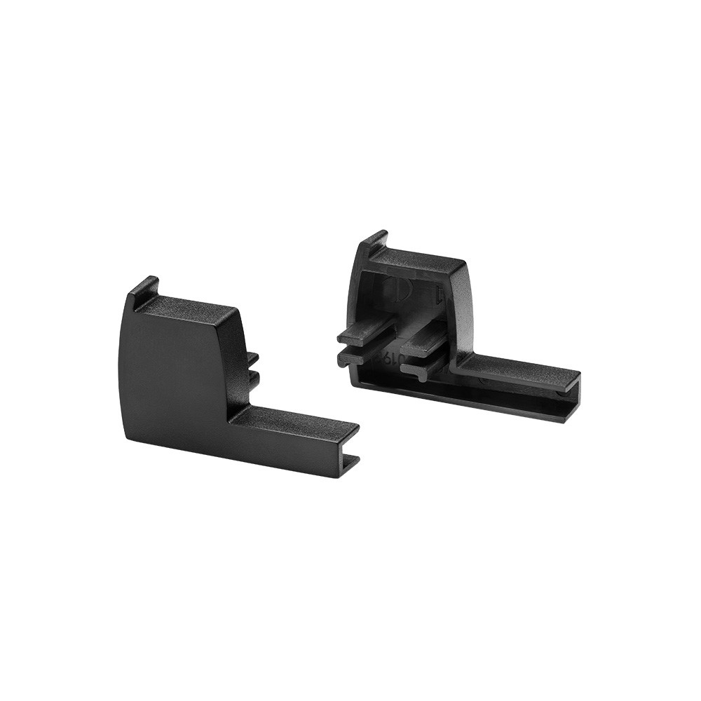 Ändavslut Tuby svart 2-pack