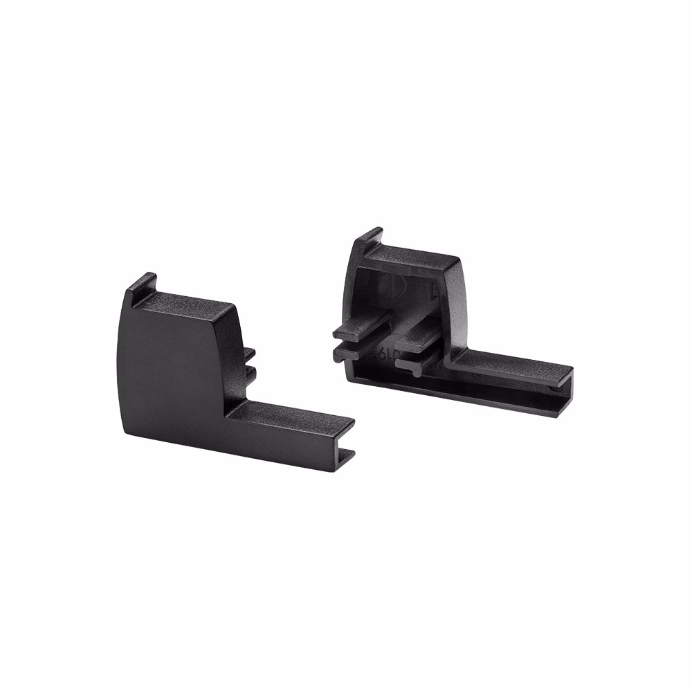 Ändavslut Tuby svart 2-pack