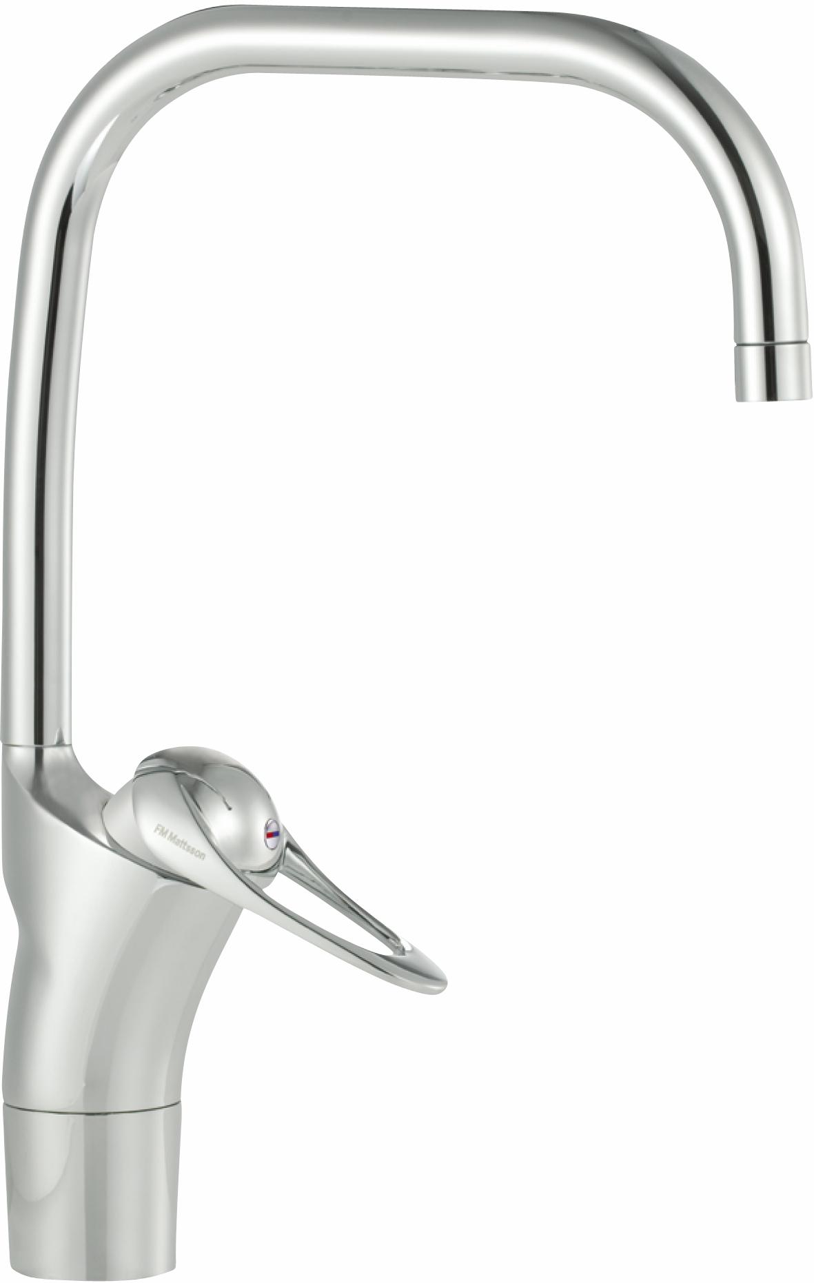 FM Mattsson FMM 8010 9000E II köksblandare, 1-grepp Ecosafe, utan dm-avst, U-pip