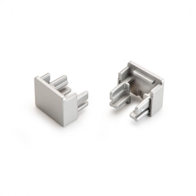 Ändavslut Nexus - Utanpåliggande - Aluminium - 2-pack