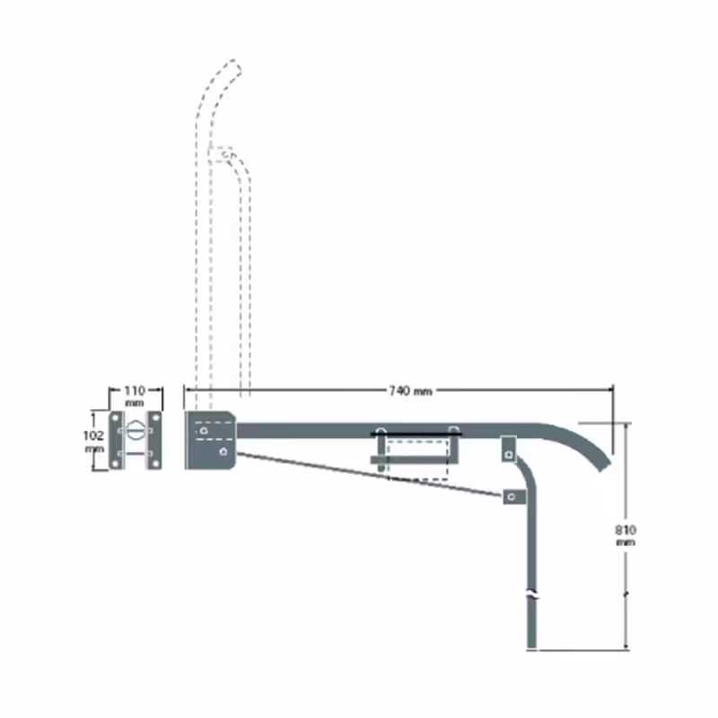 Armstöd - 40130 - Rostfritt
