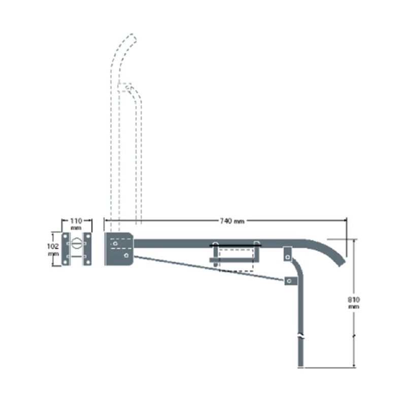 Armstöd - 40130 - Rostfritt