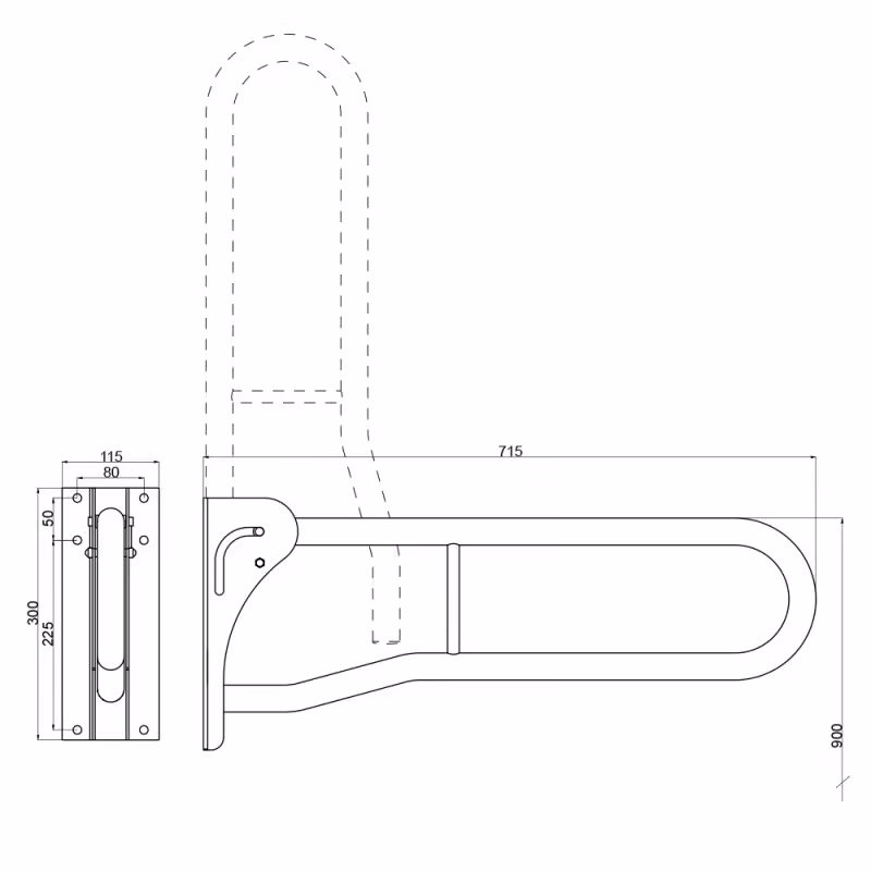 Armstöd 40134 - Mattsvart