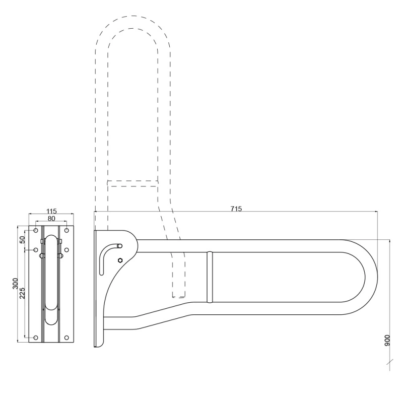 Armstöd 40134 - Rostfritt