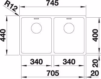 BLANCO Andano 340/340-U Infino