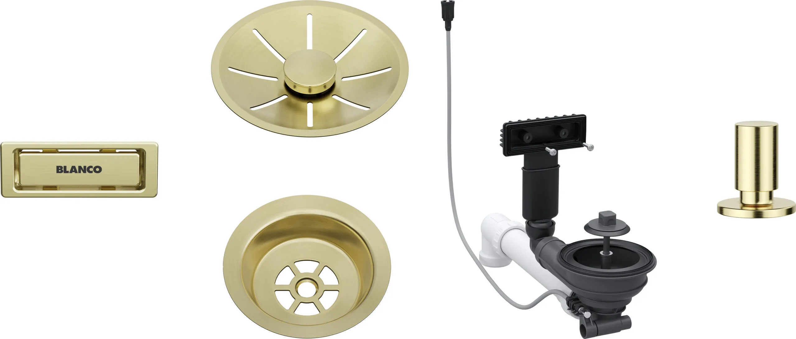 BLANCO BLANCO Infino Rörset Enkel med Popup – Satin Gold
