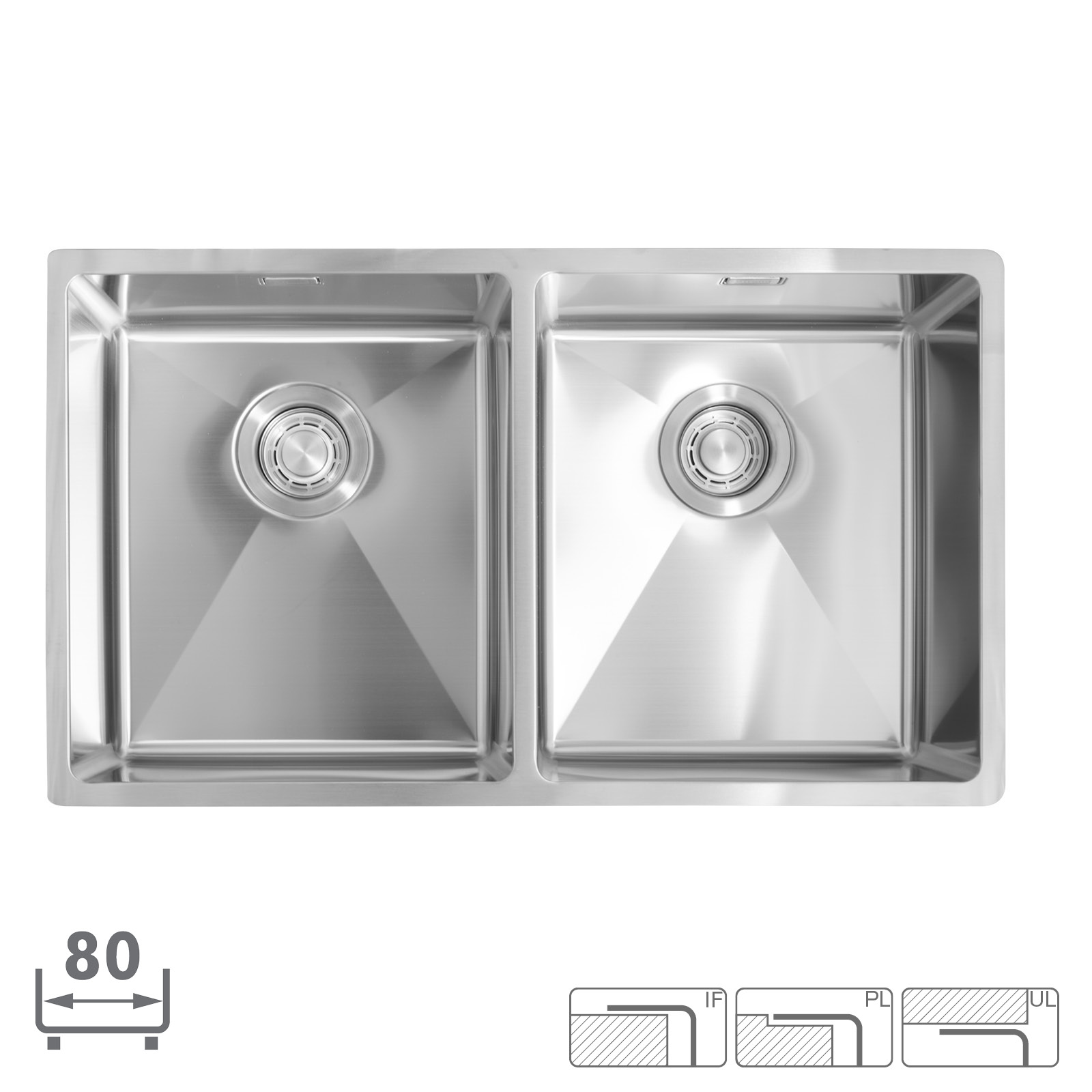 Strand Stainless Disklåda Strand STB72-DC. 72 cm. Dubbel. Clips. 1.0 mm