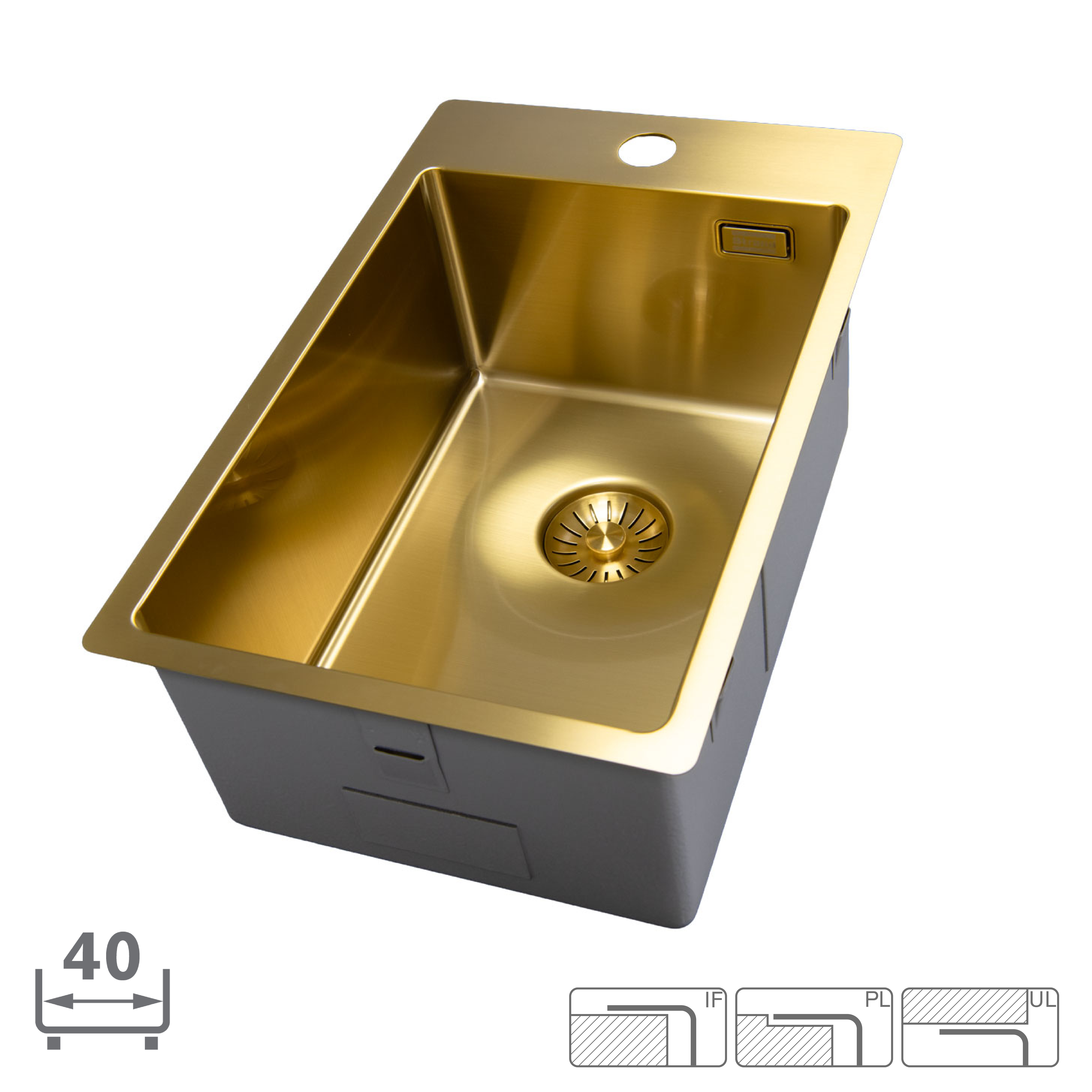 Strand Stainless Disklåda Strand Solid SOL-2840B Gold