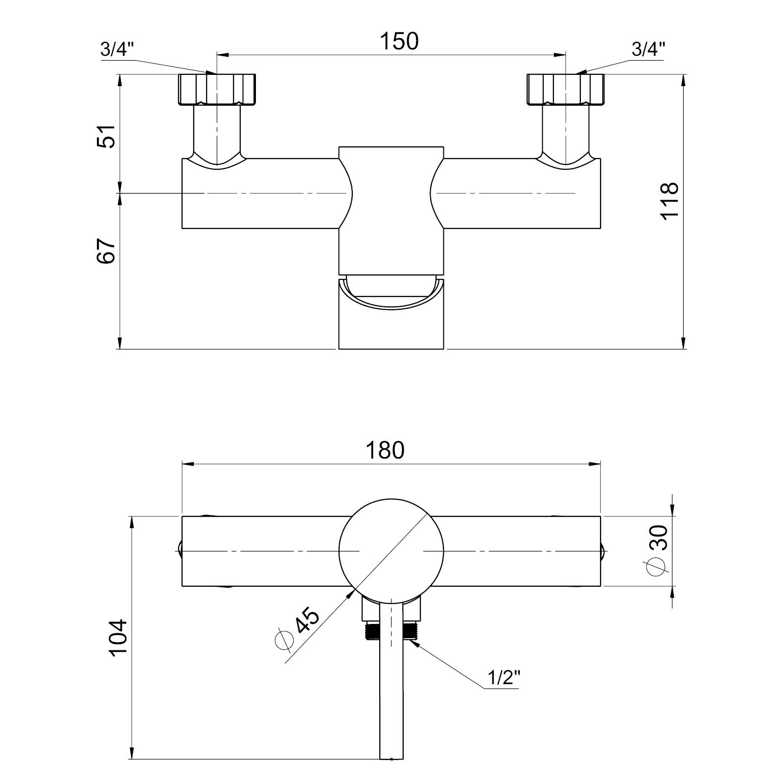 Duschblandare Strand Inox G-53