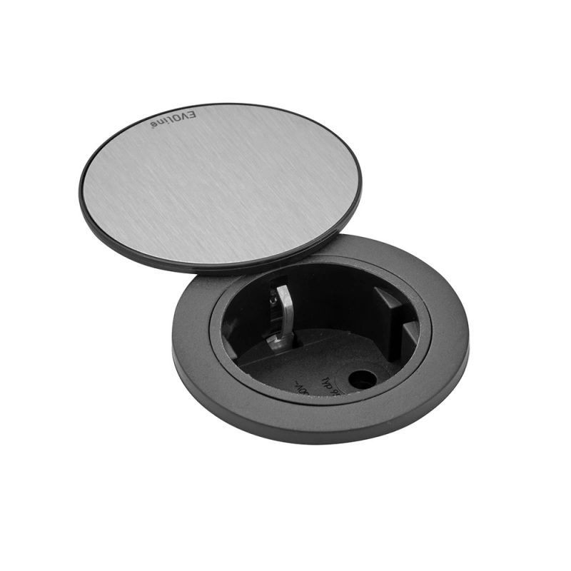 Eluttag One - med lock rosfritt/svart