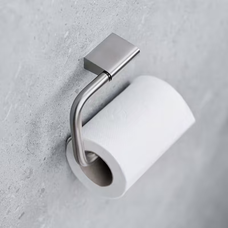 Flow - Toalettpappershållare - Borstad nickel