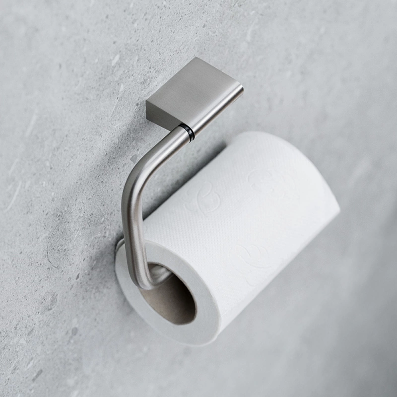Flow - Toalettpappershållare - Borstad nickel