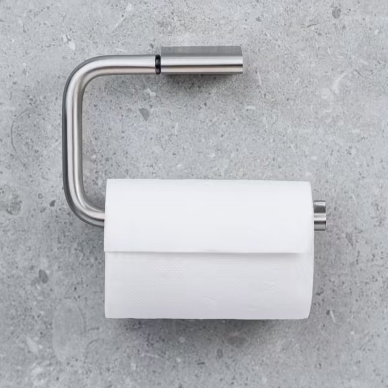 Flow - Toalettpappershållare - Borstad nickel