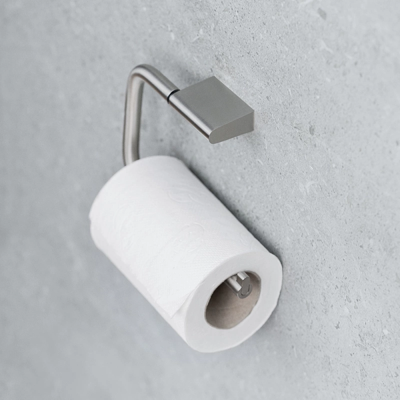 Flow - Toalettpappershållare - Borstad nickel