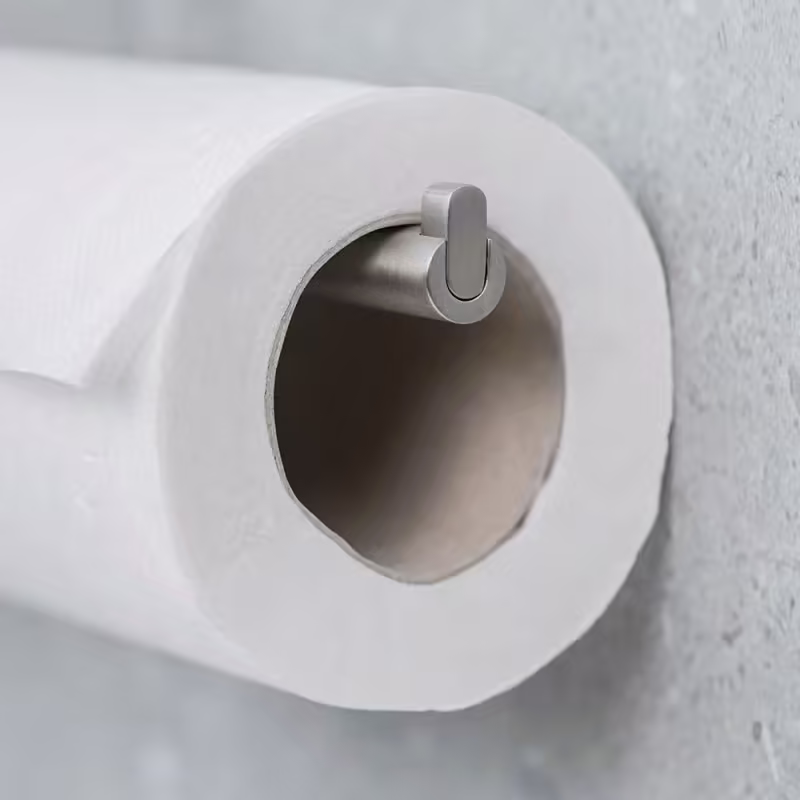 Flow - Toalettpappershållare - Borstad nickel