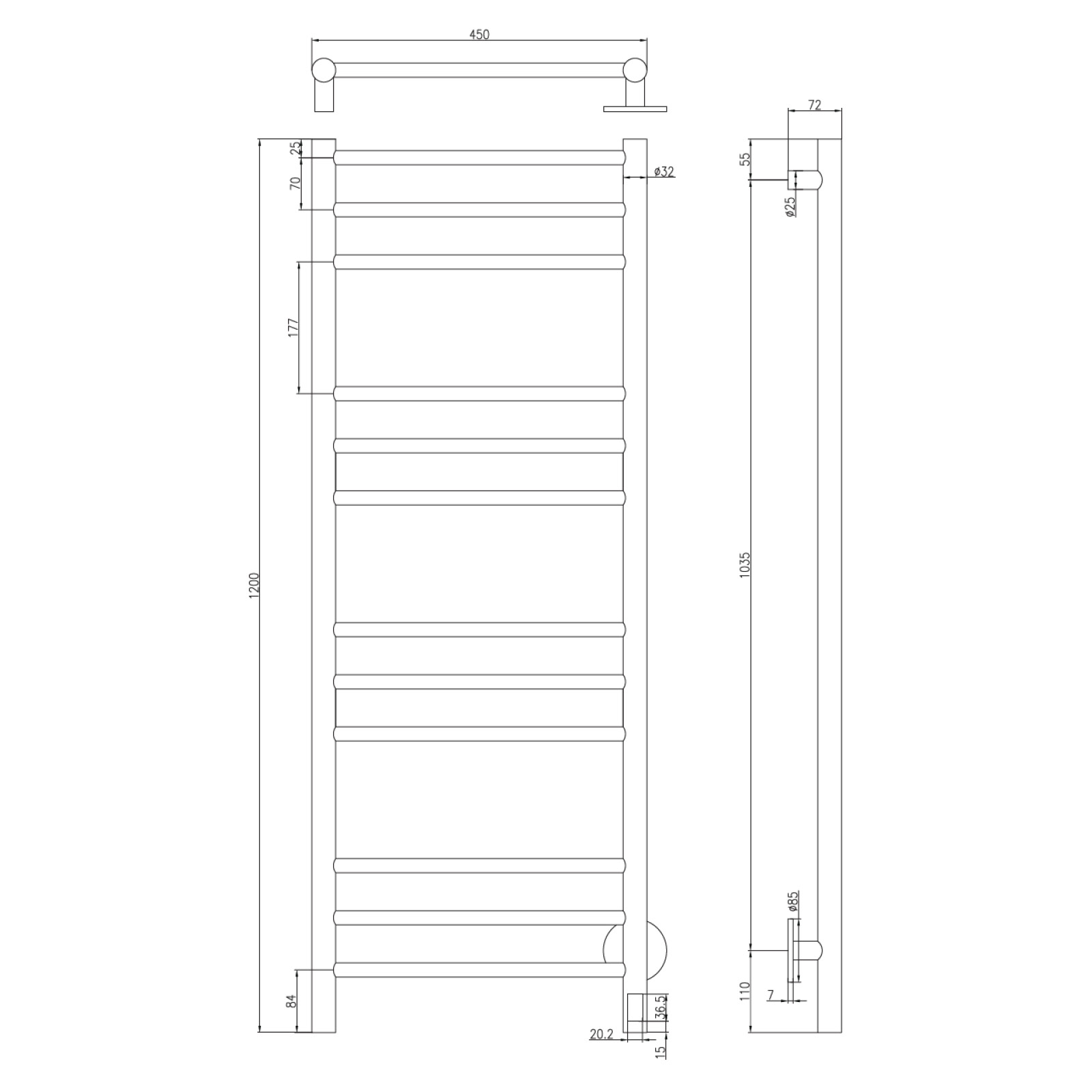 Handdukstork HAGA HA-1200E