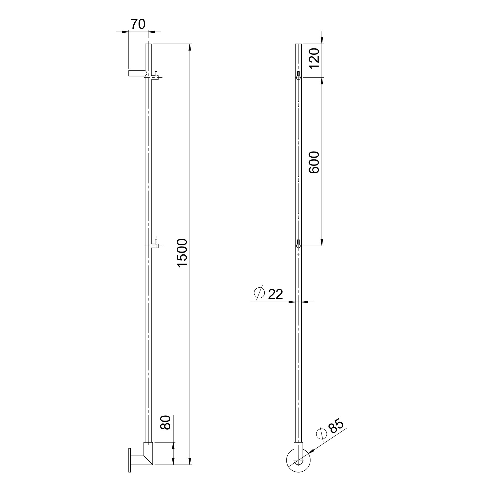 Handdukstork POLE PO-1500ET
