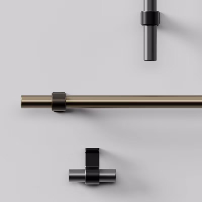 Handtag Bond - 160mm - Mattsvart/gun metal