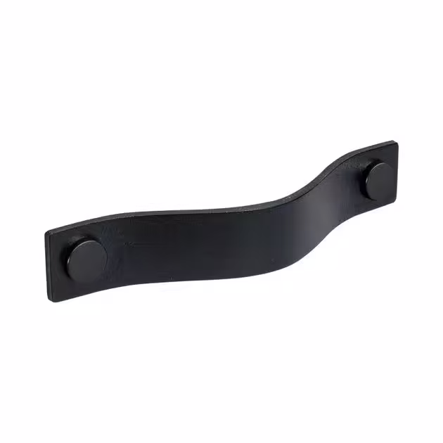 Handtag Loop - 128mm - Svart läder/svart