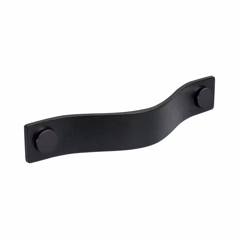 Handtag Loop - 128mm - Svart läder/svart