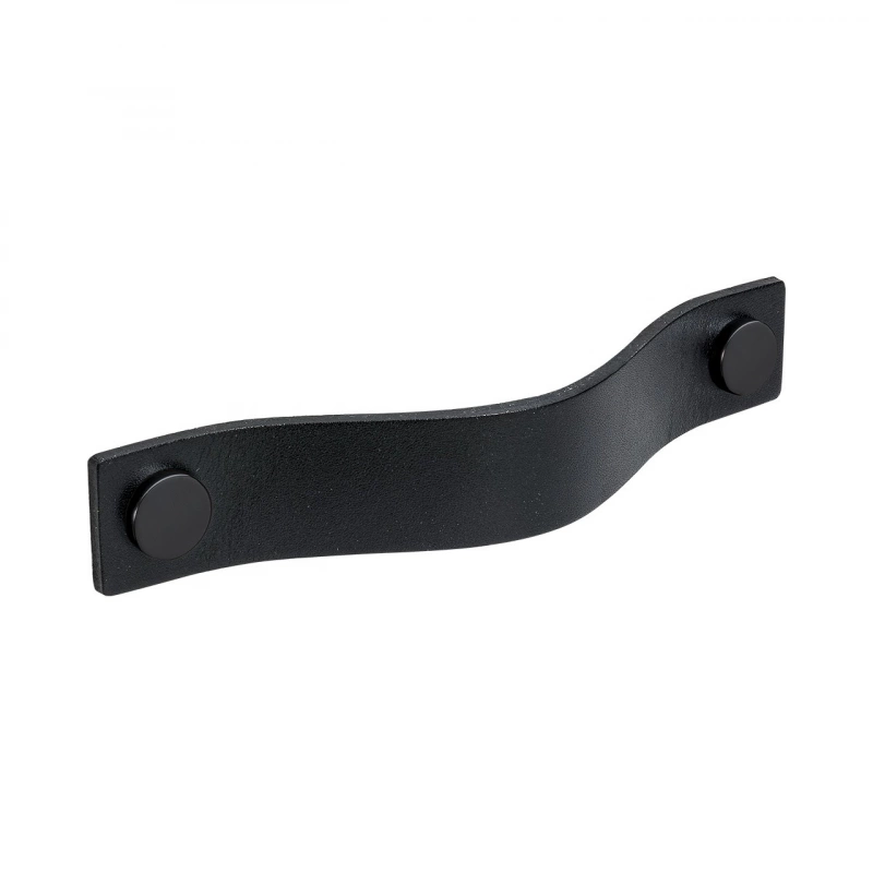 Handtag Loop - 128mm - Svart läder/svart