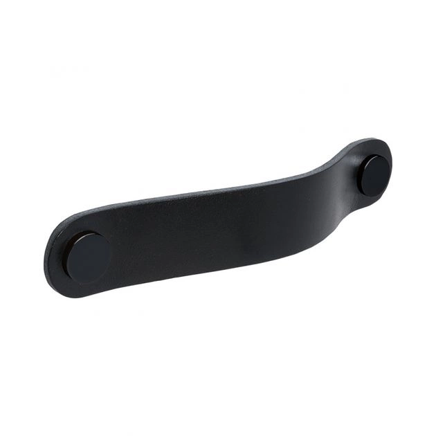 Handtag Loop Round - 128mm - Svart läder/Svart
