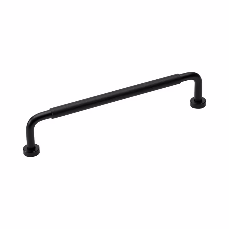 Handtag Lounge - 160mm - Svart/Svart lädersvept