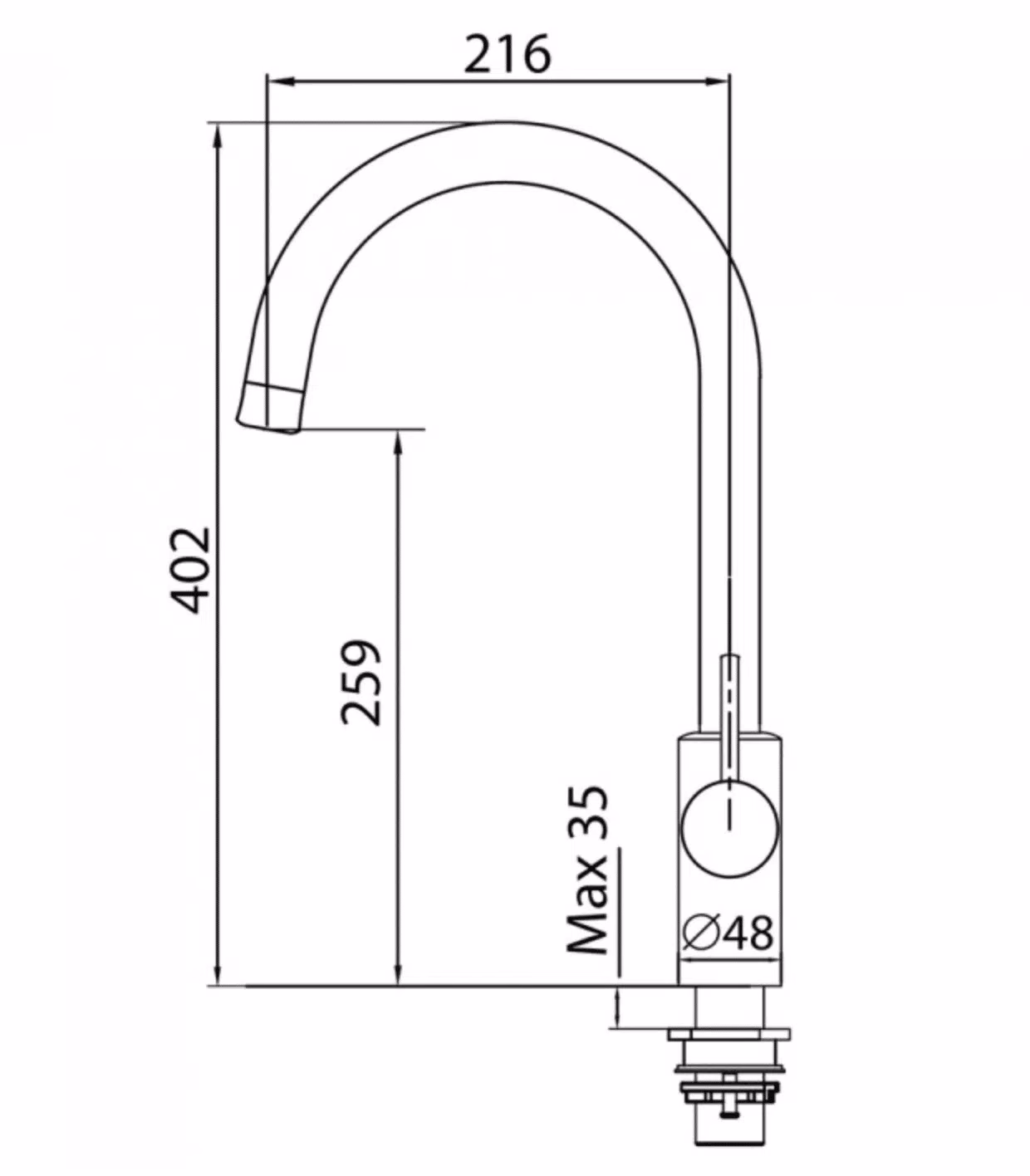Köksblandare Strand Knippla KN-1101