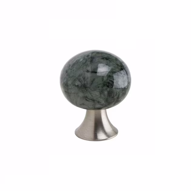 Knopp Bead Straight - 28mm - Marmor/grön