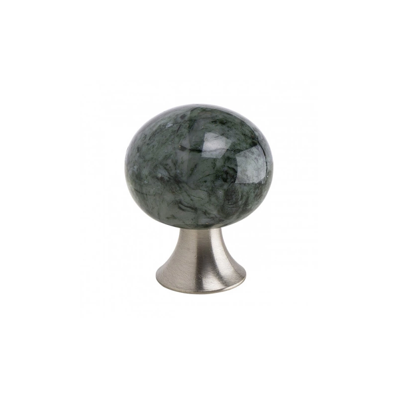Knopp Bead Straight - 28mm - Marmor/grön