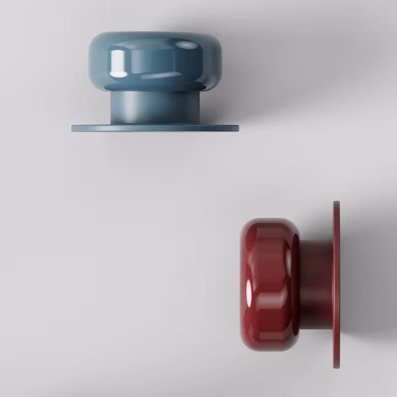 Knopp Colette - 50mm - Glossy maroon red