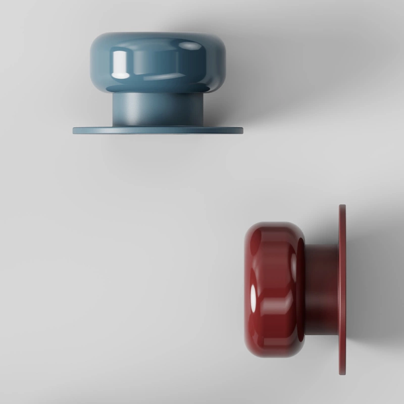 Knopp Colette - 50mm - Glossy maroon red