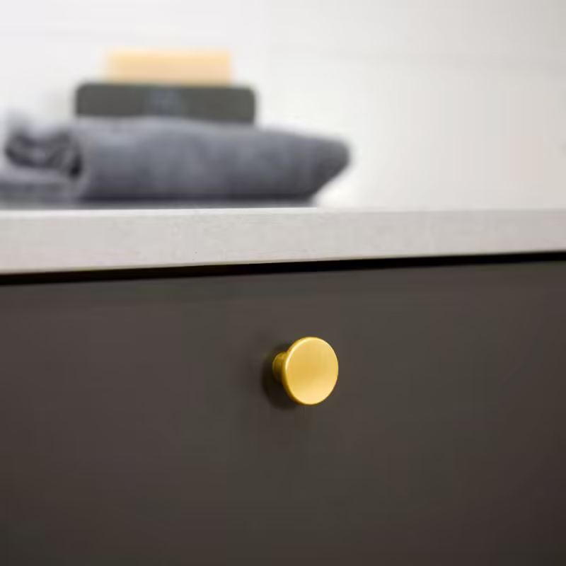 Knopp Como - 26mm - Borstad Mässing